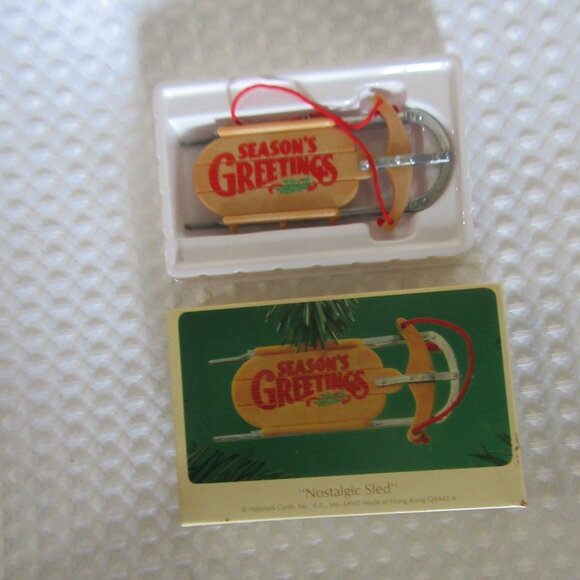 Nostalgic Sled Christmas Ornament 1984 - Picture 1 of 7